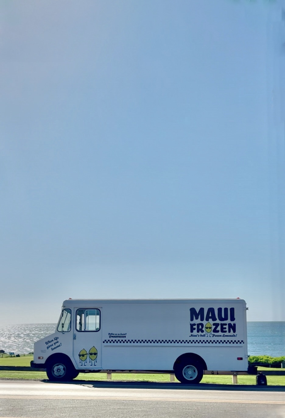 Maui Frozen truck at sunset